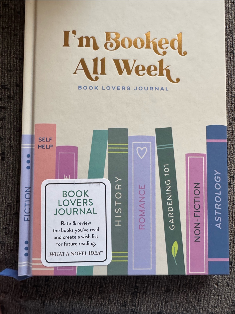 Book Lovers Journal - Cream Cover with Multicolor Spine Accents
